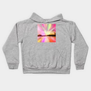 Pink Explosion Santa Monica Pier Kids Hoodie